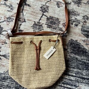 Montce Shimmering Gold Satin Clutch